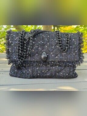Kurt Geiger London Large Kensington Tweed Shoulder Bag